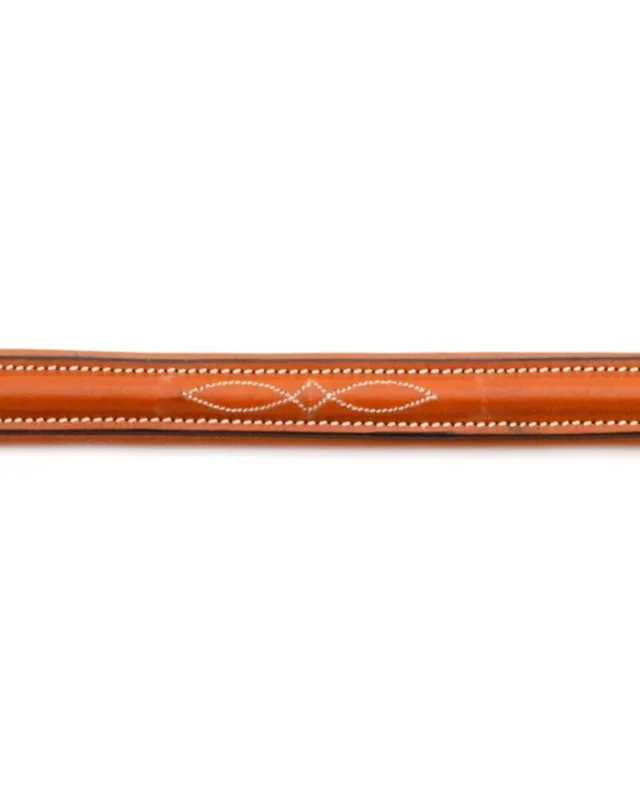 Fancy Stitched Padded Leather Browband