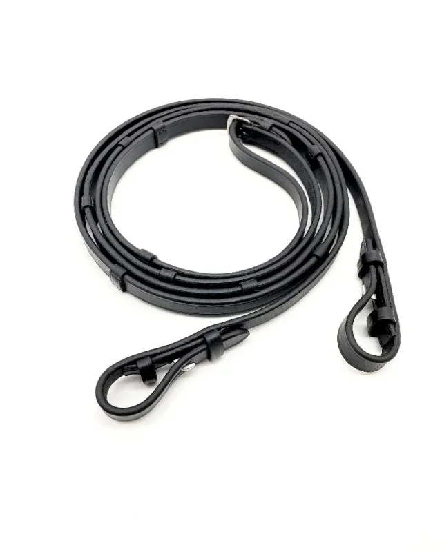 Full Leather Reins with Leather Hand Stops - A HB Tack Exclusive