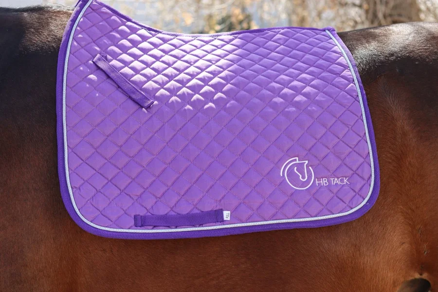Quilted Dressage Pad with Rope Piping