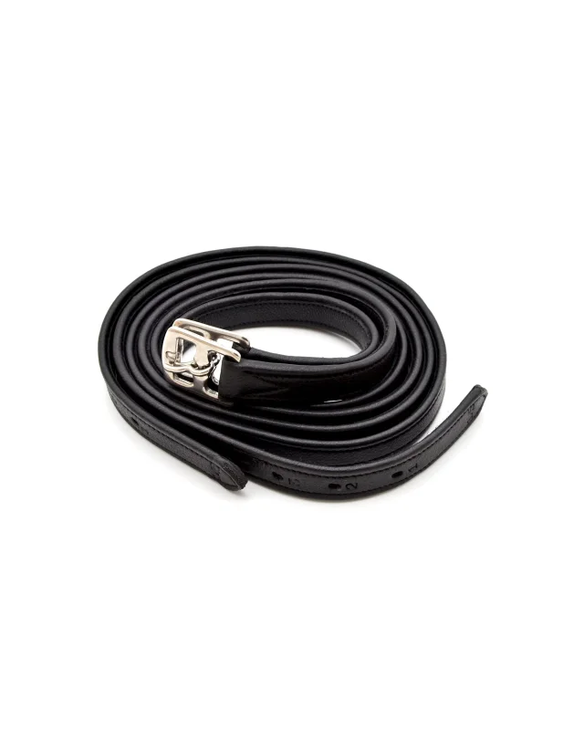 Black Triple Layer Double Stitched Stirrup Leathers